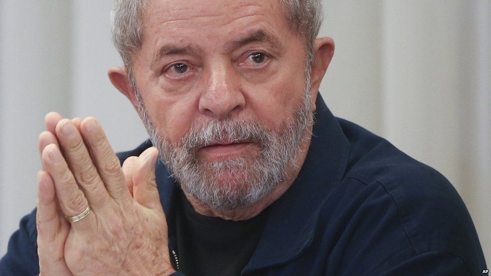 Brazil"s former President Luiz Inacio Lula da Silva attends an extraordinary Worker's Party leaders' meeting in Sao Paulo, Brazil. Brazilian 2015