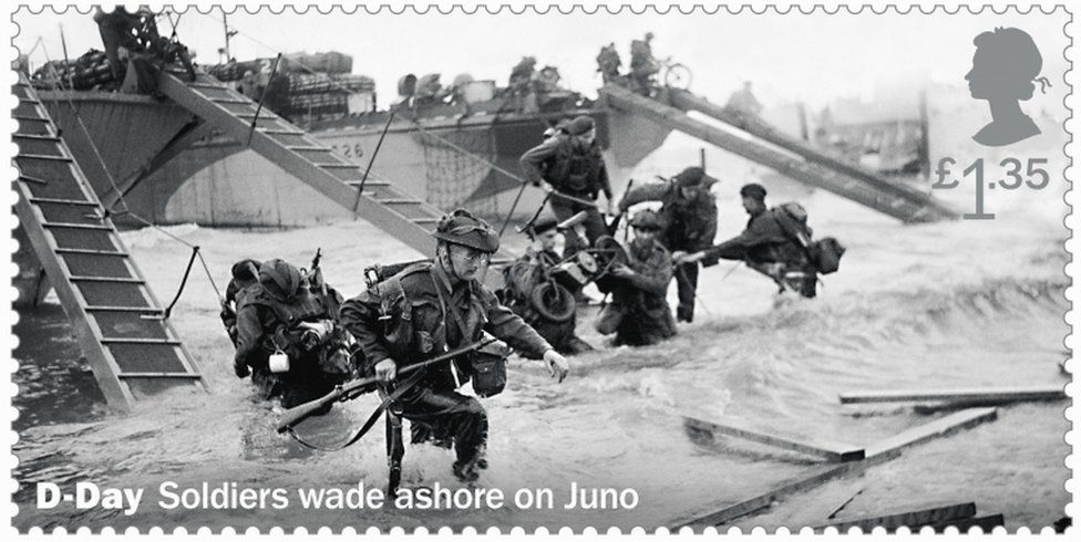Commandos on Normandy's Juno Beach during the D-Day landings