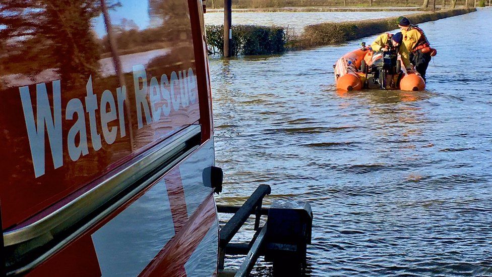 Shrewsbury Fire Station's boat crew in Melverely