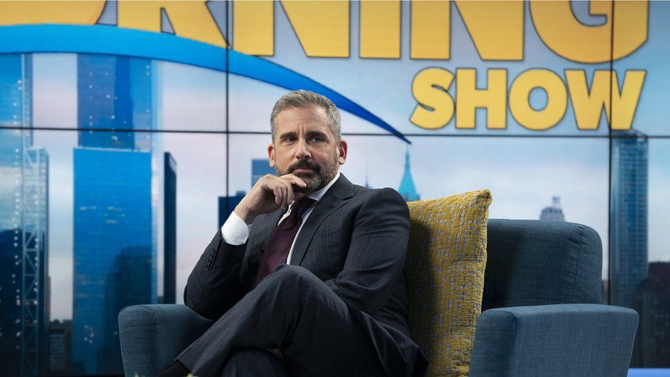 Mitch Kessler (played by Steve Carell) before being fired as The Morning Show's co-host