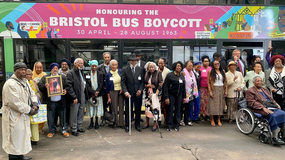 Bus and black civil rights campaigners