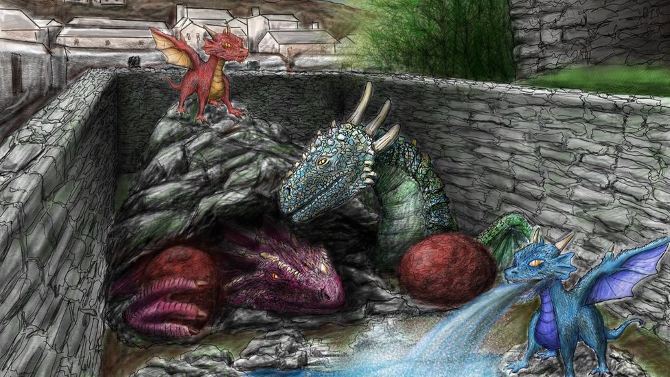 Artist's impression of dragon's lair