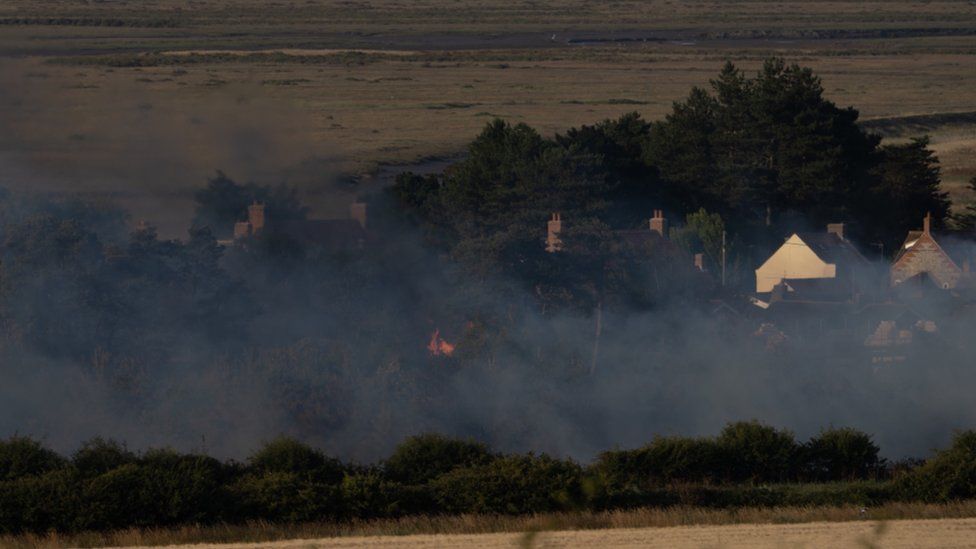 Fire at Brancaster Staithe