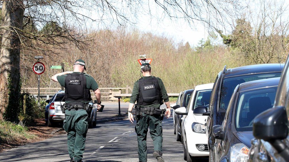 Police patrols in Belfast over the Easter weekend