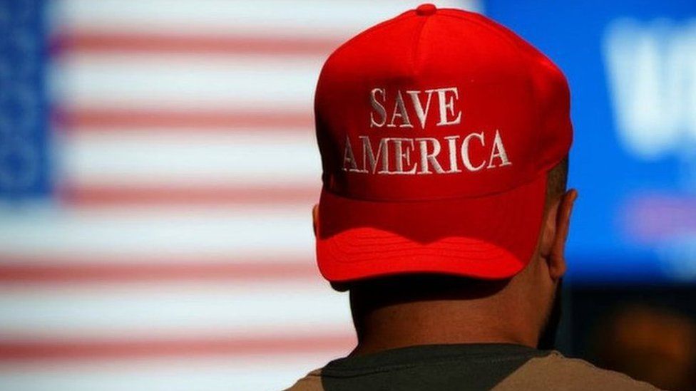 Red hat that reads: Save America