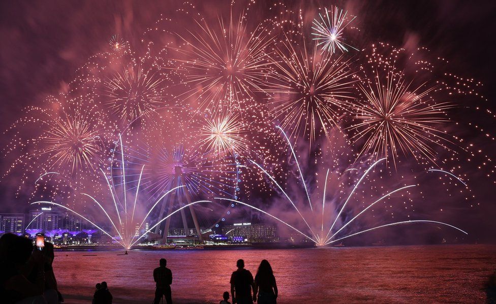 A fireworks display in Dubai to mark Ramadan