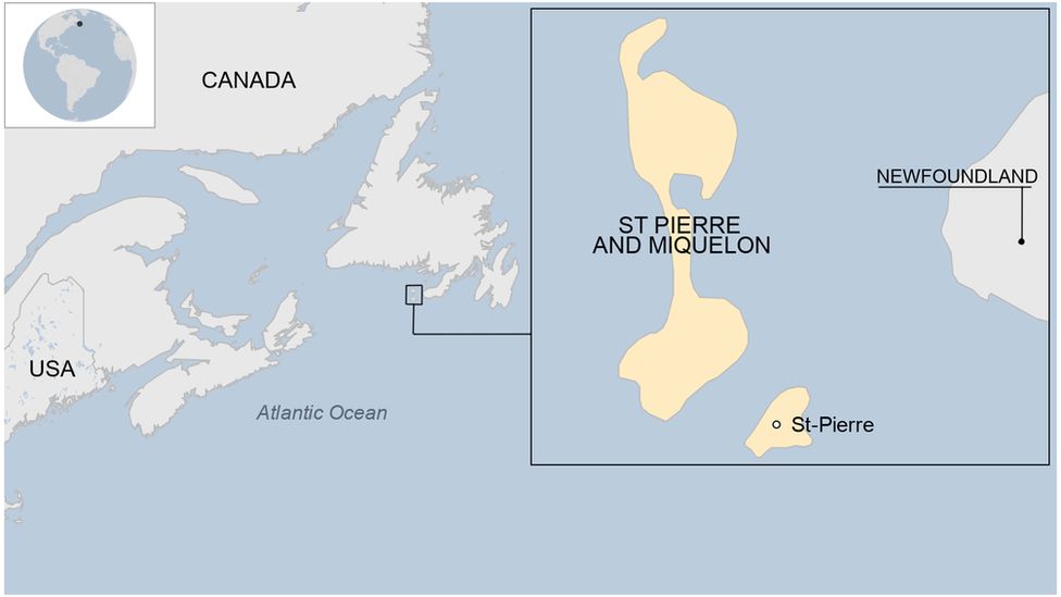 map of St Pierre and Miquelon
