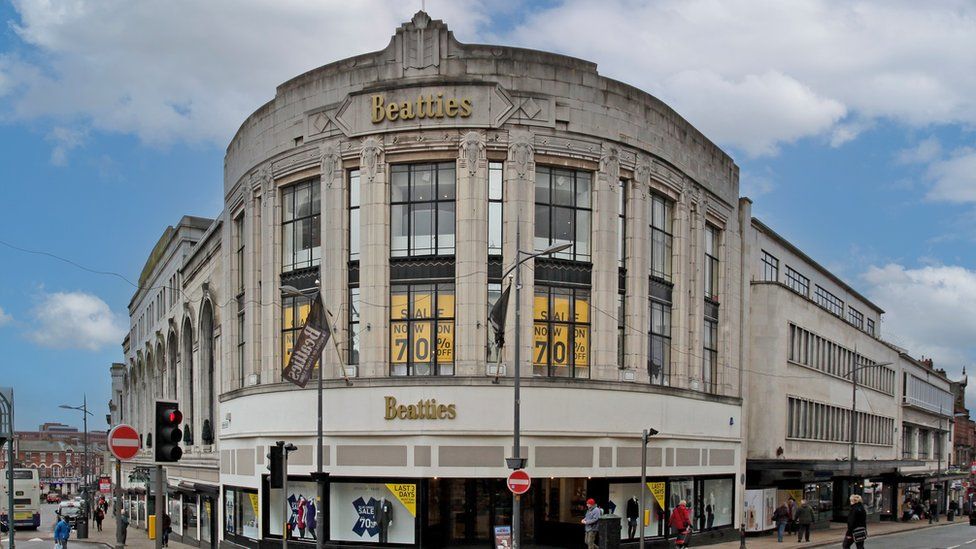 The former Beatties building