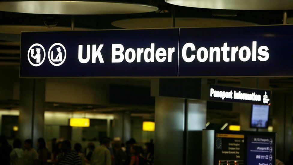 UK Border Controls sign