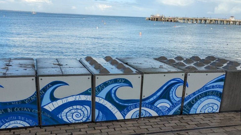 Swanage wave barriers