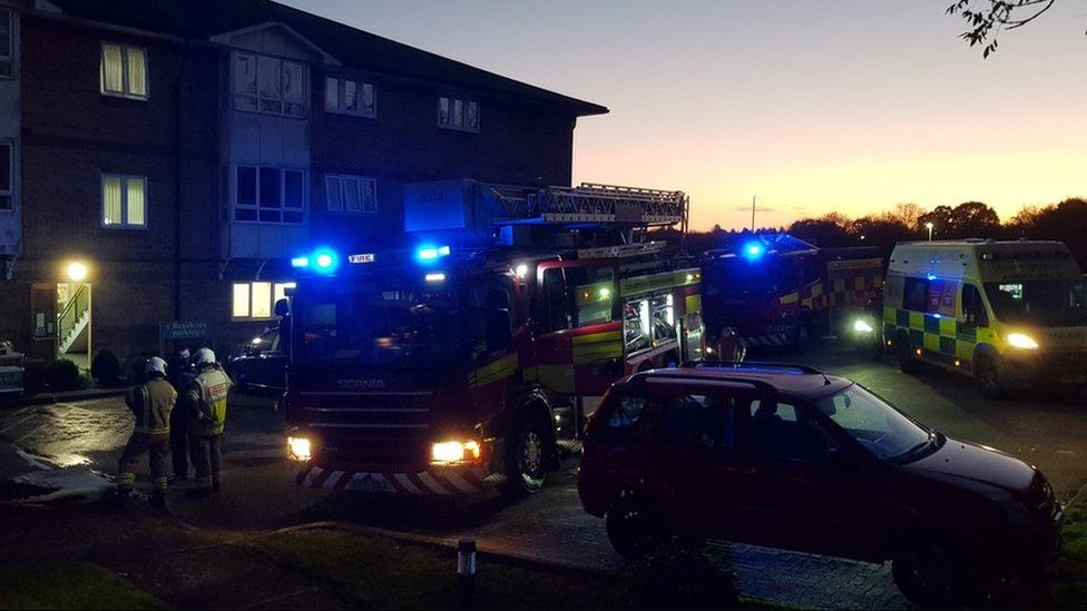 Fire at a care home