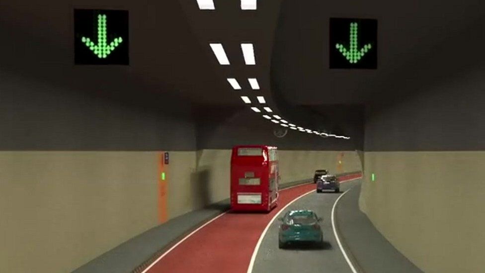 Animation of inside new tunnel