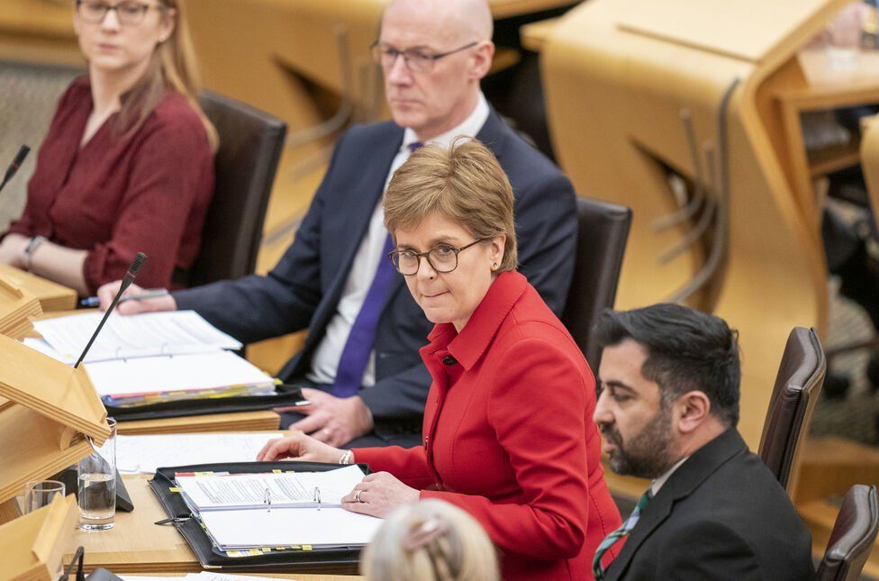 Nicola Sturgeon at Scottish parliament