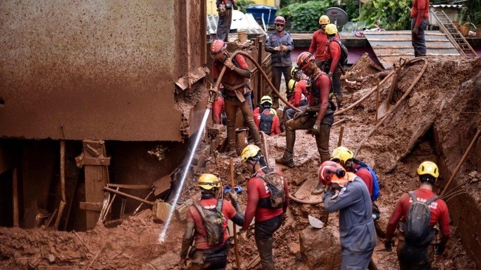 Rescuers search for missing people in Belo Horizonte, Brazil. Photo: 26 January 2020