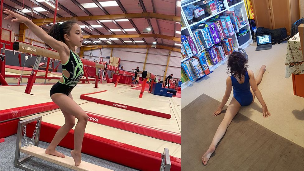 Caitlin at training and at home
