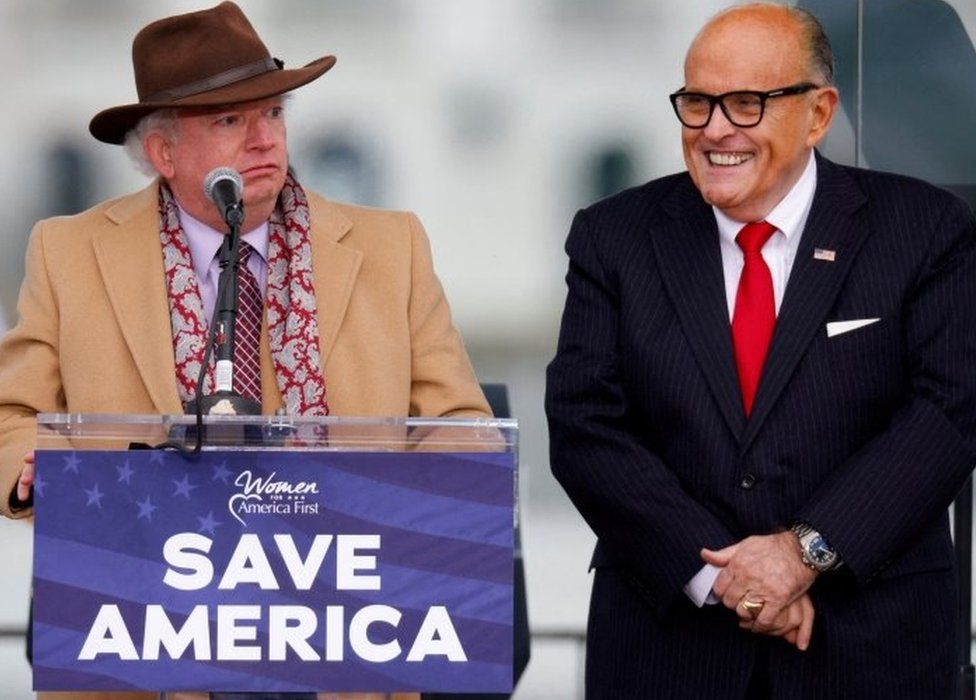 John Eastman and Rudy Giuliani in 2020