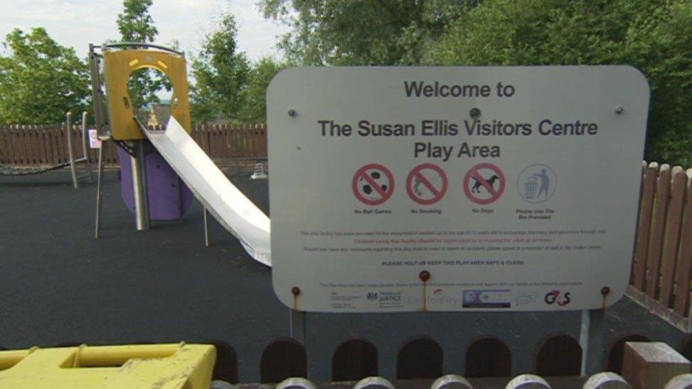 Playground at Parc Prison's visitor centre