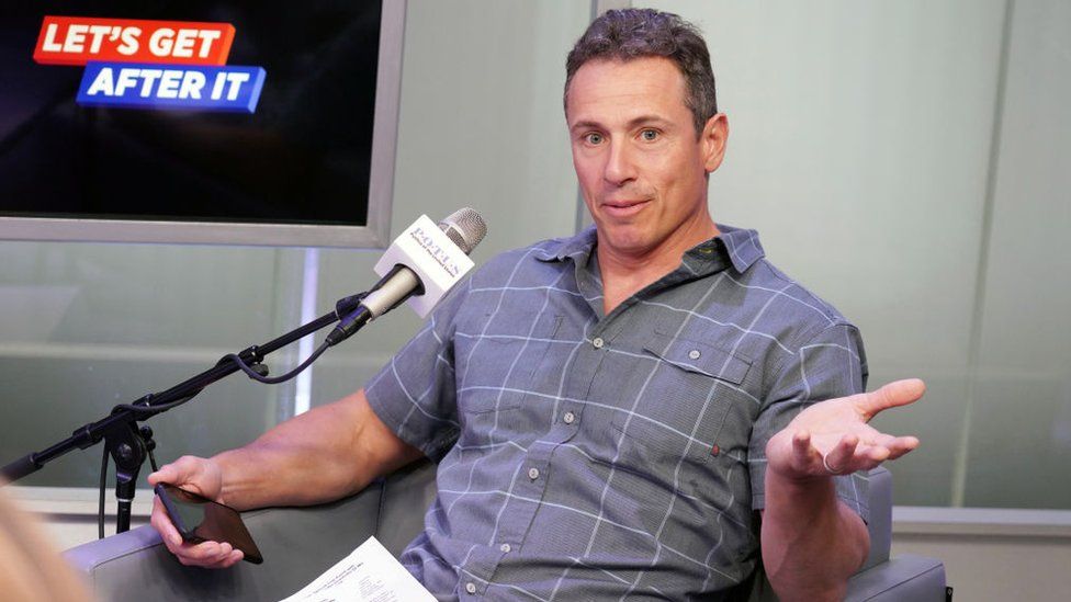 CNN host Chris Cuomo speaks on a SiriusXM radio show in June