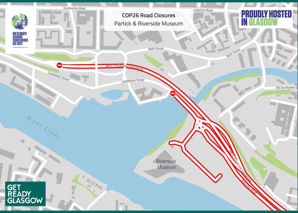 COP 26 Road closures for Glasgow climate change summit BBC News