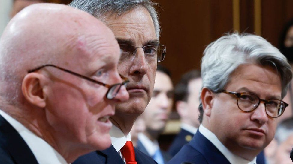 Arizona House Speaker Rusty Bowers, Georgia Secretary of State Brad Raffensperger, and Georgia Secretary of State Chief Operating Officer Gabriel Sterling