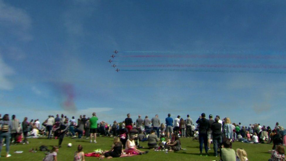 The Red Arrows over Newcastle