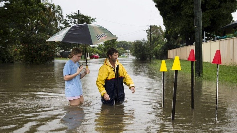 Australia weather Monsoon rains cause floods in Queensland BBC News