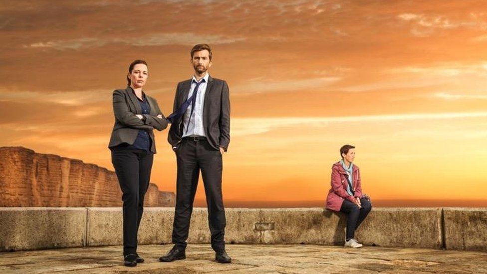 A promo shoot for Broadchurch