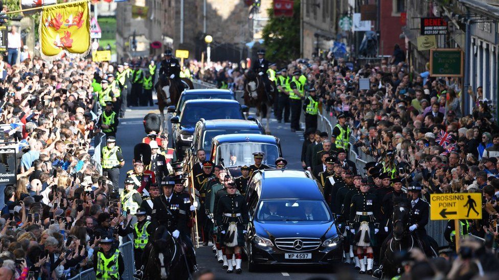 The procession on the Royal Mile