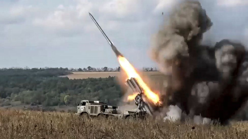 Russian rocket launch in Donetsk region, 20 September