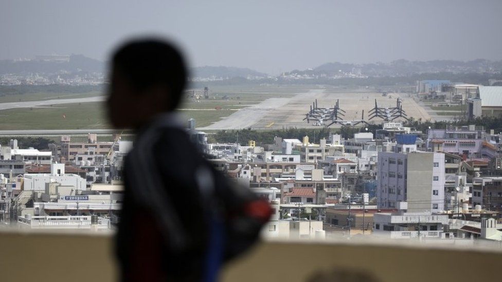 View of the US Futenma base in Okinawa (file image)