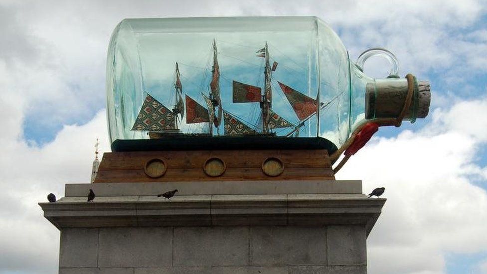 Nelson's Ship in a Bottle by Yinka Shonibare