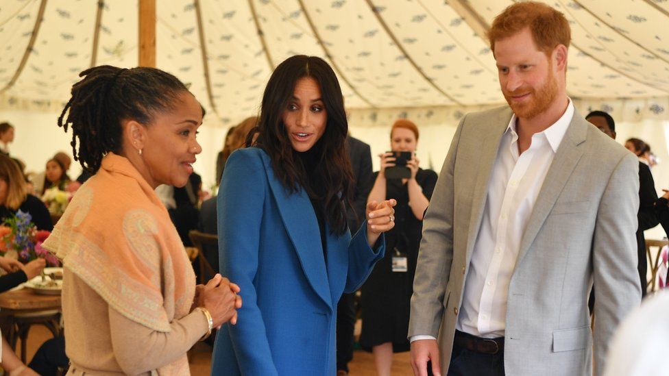 Meghan was joined be her mother, Doria Ragland, and Prince Harry for the cookbook launch