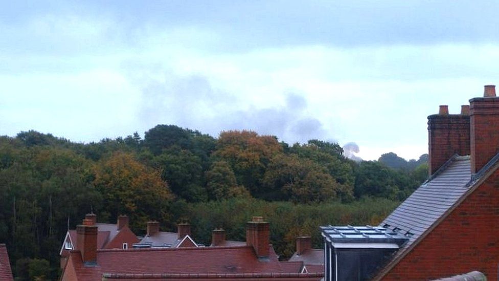Smoke viewed from a property nearby