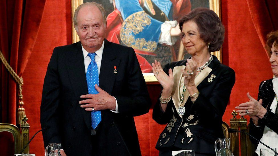 Former King of Spain, Juan Carlos I of Spain and Sofia of Spain attend a ceremony to celebrate Juan Carlos I of Spain 80th birthday in March 2018