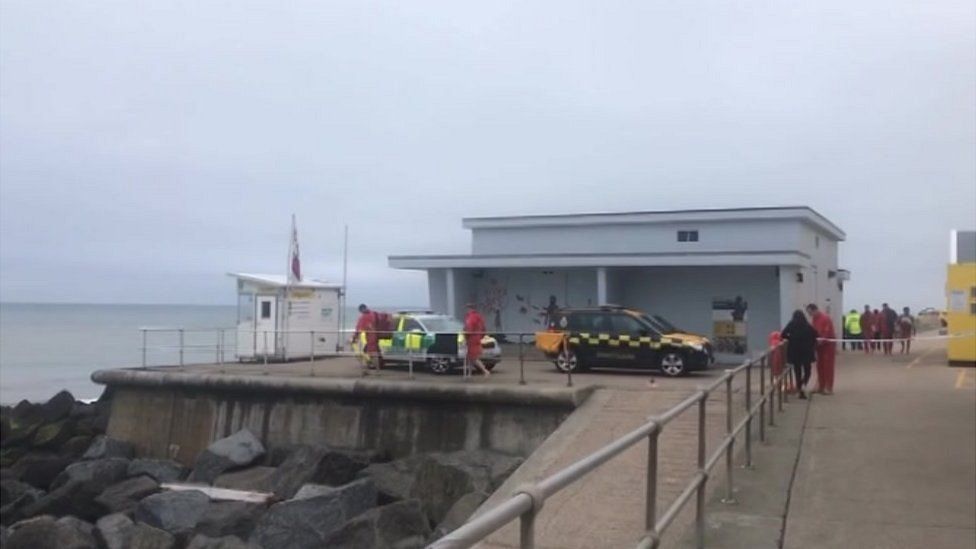 Emergency services at Sheringham