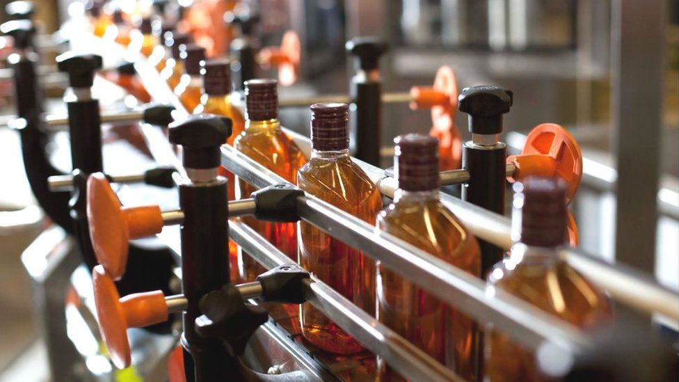 Scotch whisky bottling line