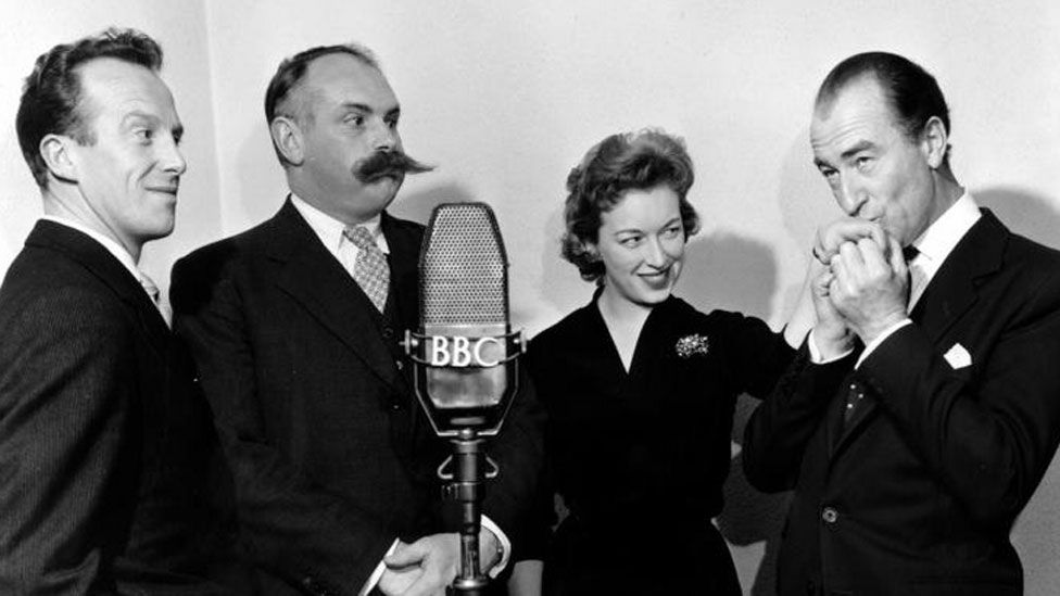 June Whitfield with Wallace Eaton, Jimmy Edwards and Dick Bentley