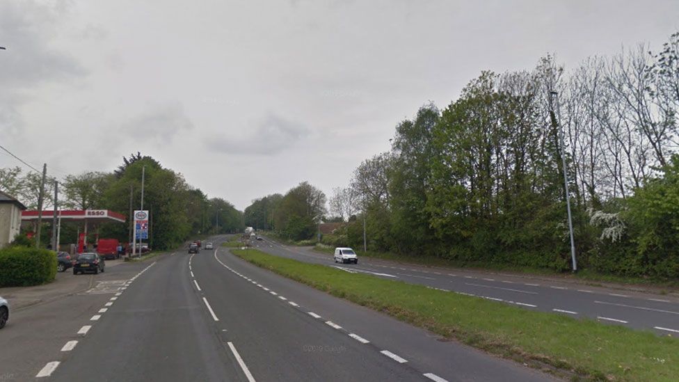 Woman dies in collision on A48 at Castleton - BBC News