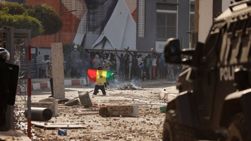 The unrest is rare in the West African country