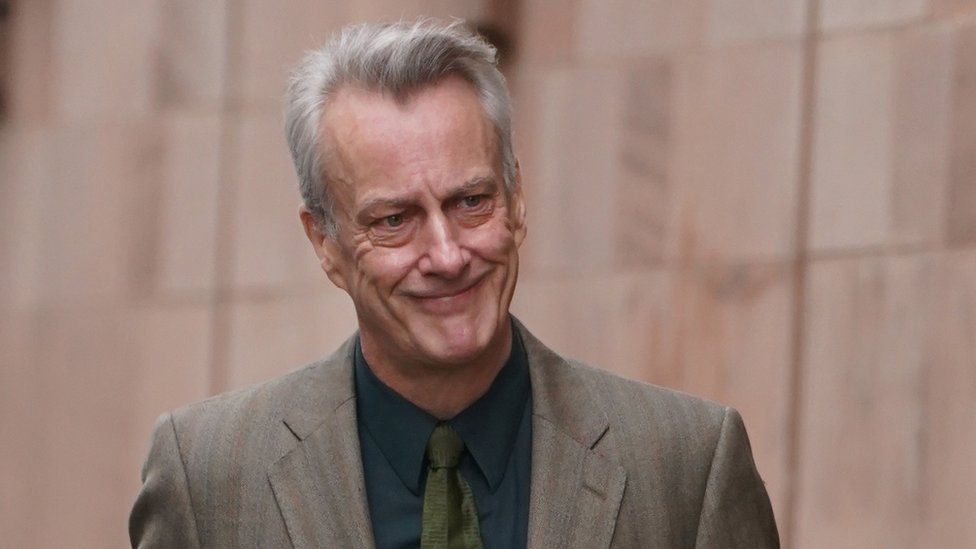 Stephen Tompkinson arriving at Newcastle Crown Court on Thursday