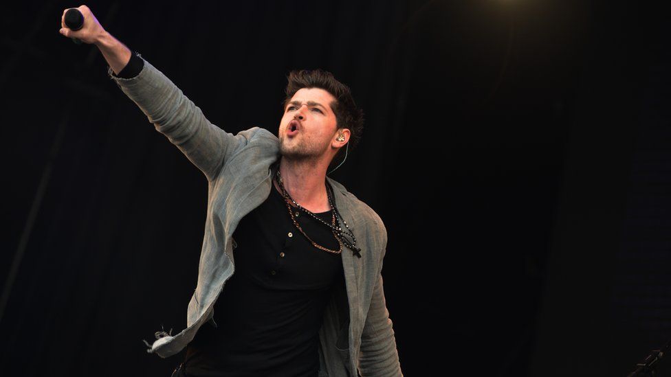 Danny from the Script on stage