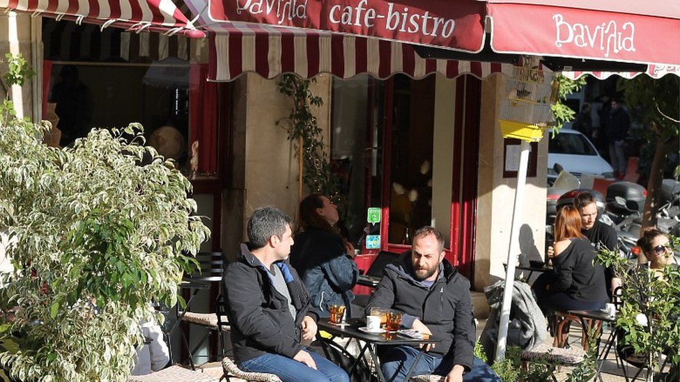 Koukaki cafe scene, Athens