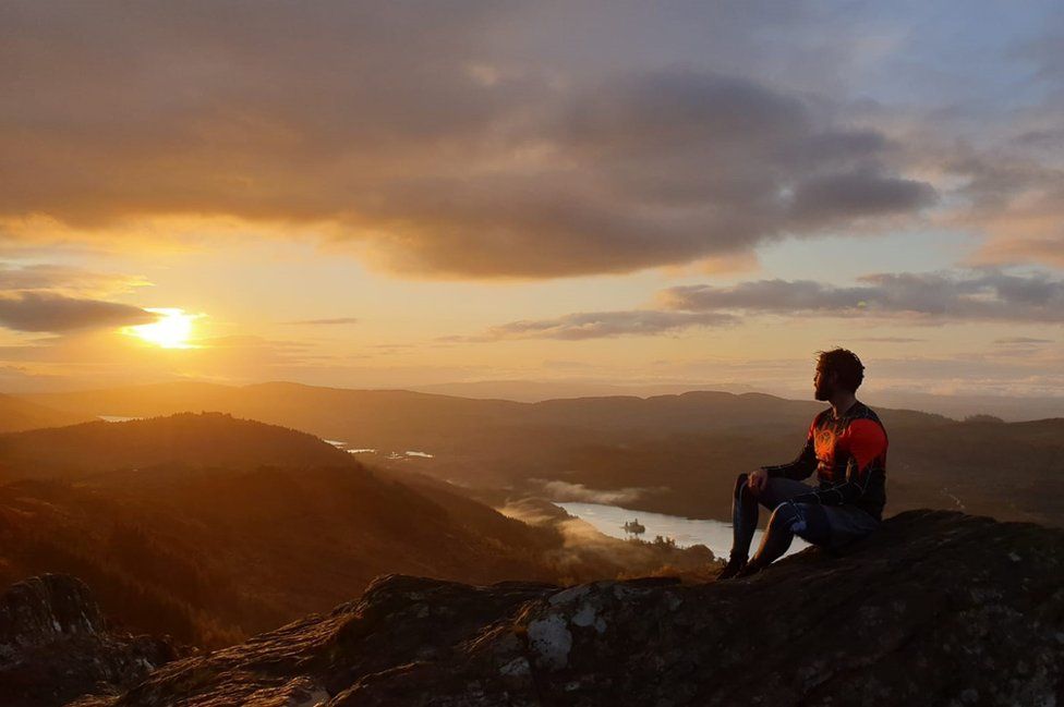 Sunrise at Loch Achray from Ben A'an