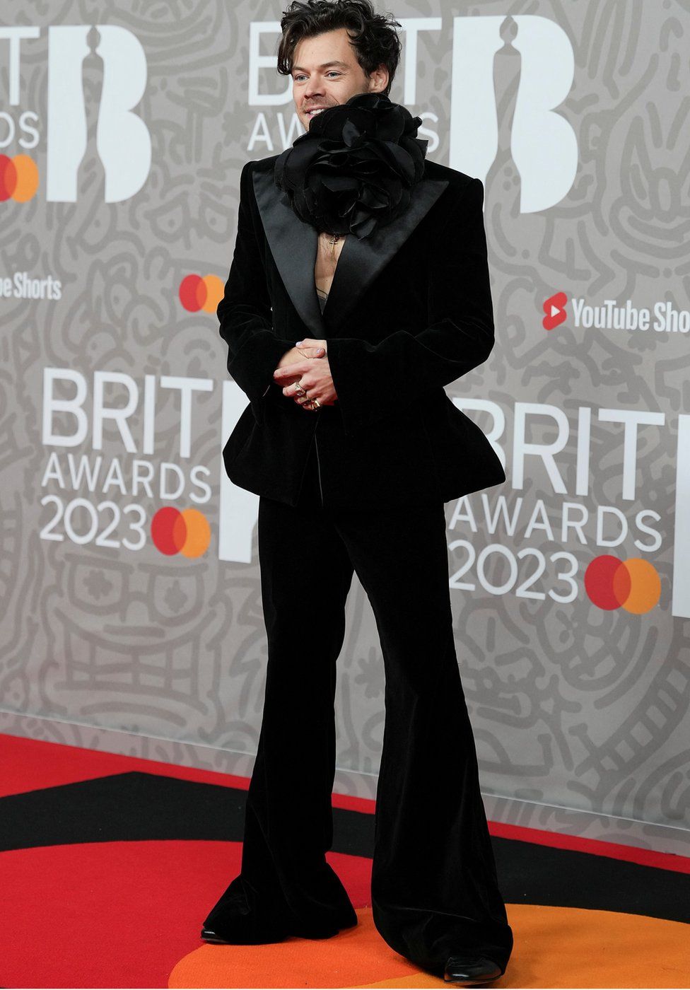 Harry Styles Brit Awards 2023 Red Jacket