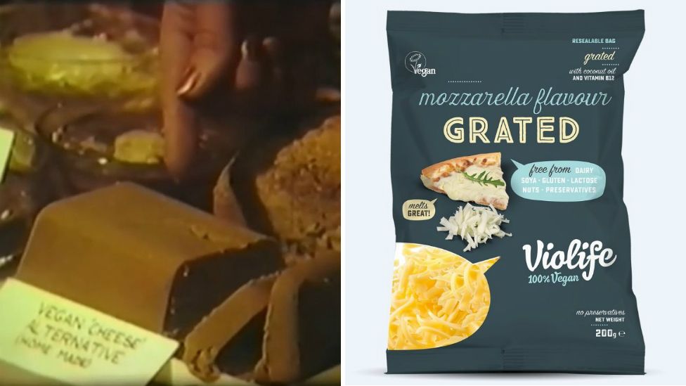 Vegan cheese in 1976 and 2017