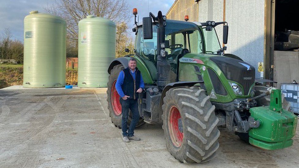 Bill Baker with tractor