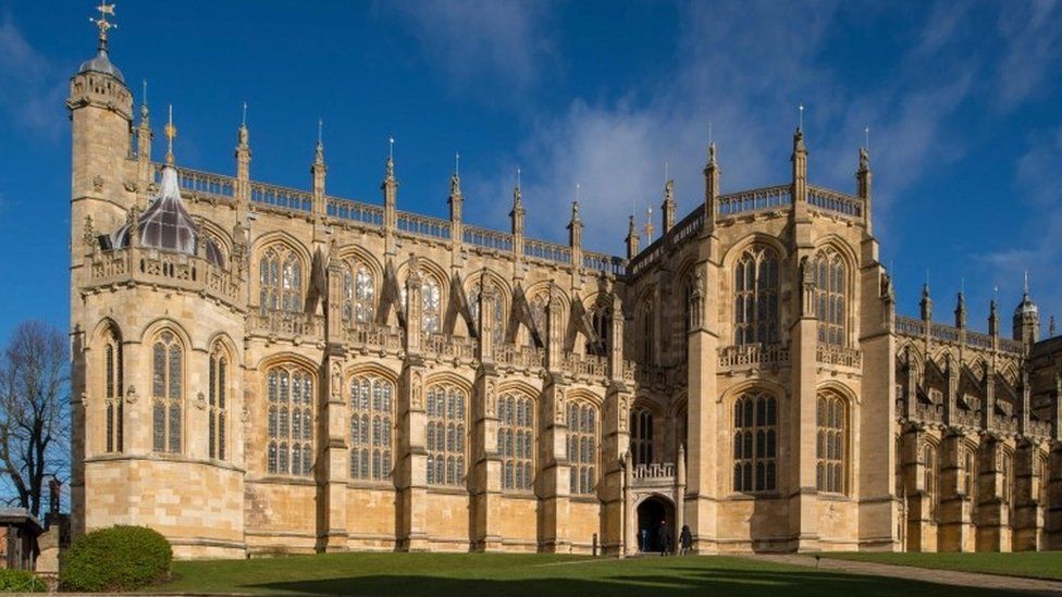 A general view shows St George's Chapel at Windsor Castle,