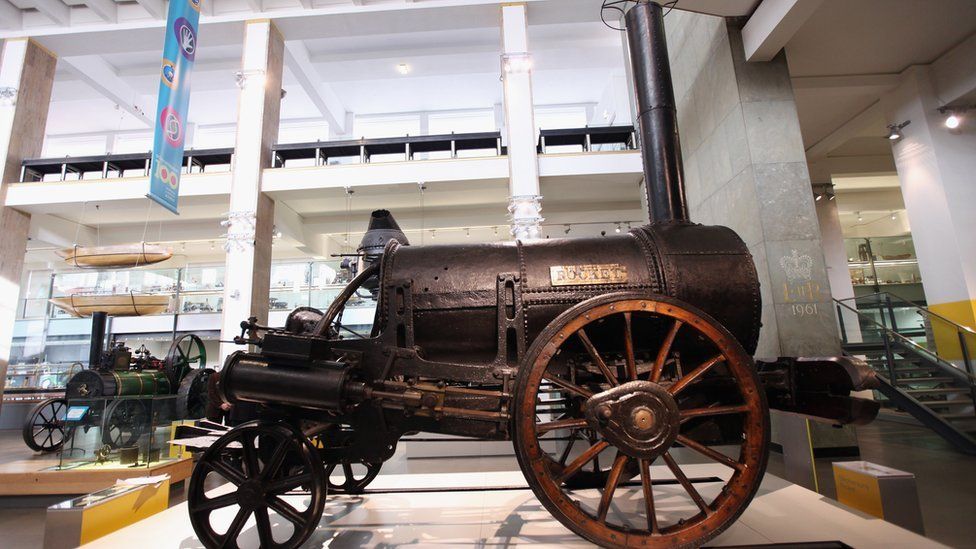 Robert Stephenson's early steam locomotive, The Rocket