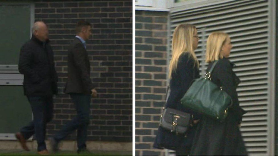 Liam Rosney and Victoria Rosney arriving at Mold Magistrates' Court