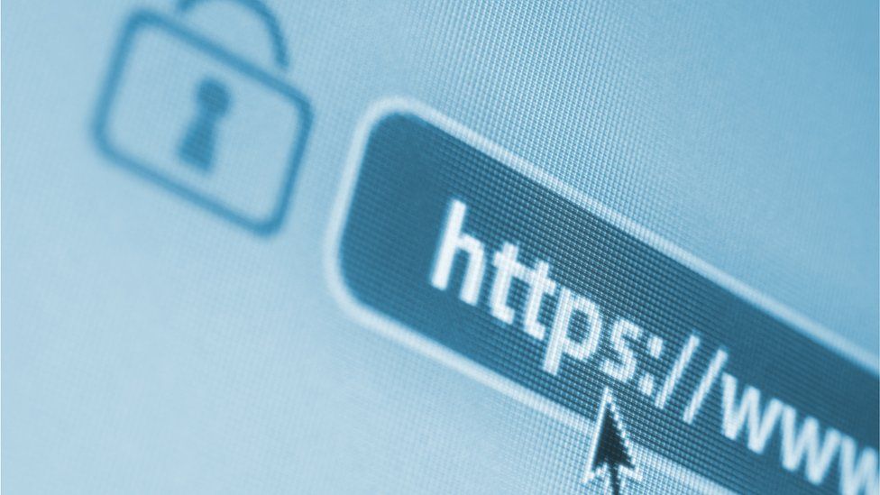 A stock image shows the HTTPS letters in an internet browser bar - often a sign that the traffic has been encrypted